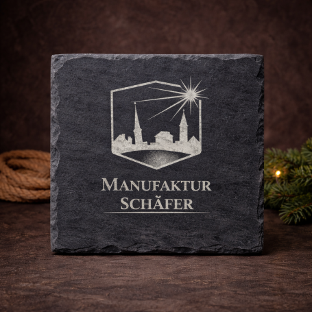 Schiefertafel 20×20 cm – graviert